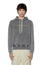 Diesel Mikina - S-GINN-HOOD-E1 SWEAT-SHIRT biela