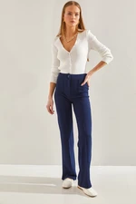 Bianco Lucci Women's Chestnut Palazzo Trousers