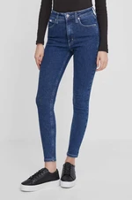 Džíny Calvin Klein Jeans dámské, tmavomodrá barva, J20J222770