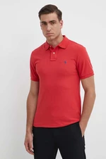 Bavlněné polo tričko Ralph Lauren červená barva, 710536856
