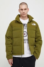 Péřová bunda The North Face 92 RIPSTOP NUPTSE pánská, zelená barva, zimní, NF0A86ZQPIB1