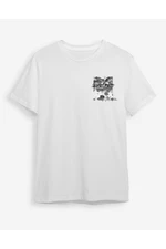 Trendyol White Text Printed Regular Cut T-shirt