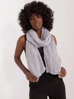 Grey women's viscose scarf