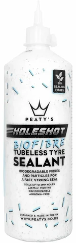 Peaty's Holeshot Biofibre Tubeless Sealant 1 L Riparazione foratura bicicletta