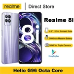 Realme 8i Smartphone Helio G96 Mobile Phone Main Camera 50MP Screen Update Frequency 120Hz 6.6" FHD+50MP 18W Fast Charge