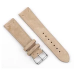 Kožený RhinoTech řemínek Genuine Suede Leather Quick Release 22mm, béžová