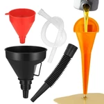 Long Wide Mouth Funnel Stackable Wide Mouth Filling Oil Funnels 3 Oil Funnels With Detachable Spout Stackable Right Angle