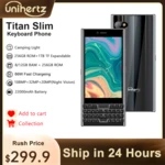 Unihertz TITAN SLIM 6GB 256GB Android Smartphone Qwerty Keyboard Touch Screen Cellphone 8MP 48MP NFC 4100mAh Mobile Phone