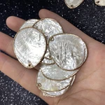 Natural Freshwater Shell Water Droplets Irregular Shape Charm Pendant DIY Jewelry Making Necklace Accessories