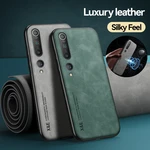 Mi10 Case Luxury Leather Car Magnetic Holder Back Cover For Xiaomi Mi 10 Pro Mi 10Pro Mi10Pro 5G Soft Frame Shockproof Coque