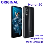 Stock Global ROM Honor 20 Smartphone 6.26" HiSilicon Kirin 980 48MP Rear Four Camera Multi-language Android Cellphone