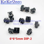 1000PCS 6*6*5MM 6X6X5MM DIP-2 2P Push Button Switches Tact Tactile Switches Micro Switch Free shipping