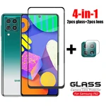 For Glass Samsung Galaxy F62 Tempered Glass Full Cover Glass For Samsung F62 F 62 HD Phone Screen Protector Film For Samsung F62