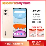 UMIDIGI G2/ C2 Smartphone 6.52"HD+ 3GB RAM +32GB ROM Android 13 Helio A22 13MP Camera 5150mAh Battery Dual SIM 4G Cellphone