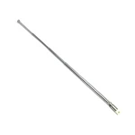 2PCS Silver Tone Radio Receiver Telescopic Antenna Replacement 5 Section 90mm Aerial Flat Connector Wholesale