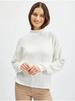 Orsay White Ladies Patterned Sweater - Women