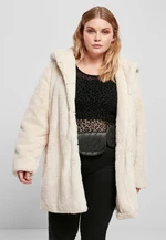 Women's teddy bear coat with hood in white