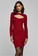 Women's Dress Cut Out Burgundy