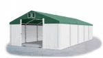 Garážový stan 6x10x3m střecha PVC 560g/m2 boky PVC 500g/m2 konstrukce ZIMA Zelená Bílá Bílé