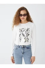 LC Waikiki Crew Neck Printed Long Sleeve Women's T-Shirt