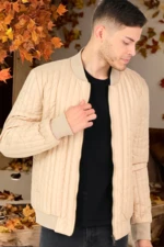 M8643 DEWBERRY MEN'S COAT-PLAIN CREAM