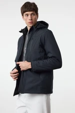 Trendyol Navy Blue Regular Fit Softshell Fleece Thick Winter Wind and Water Resistant Jacket