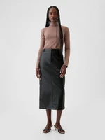 GAP Faux leather midi skirt Utility - Women's