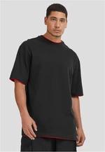 Contrasting high shirt blk/red