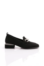 DGN 23113 Women's Loafer Shoes Black Suede