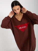 Sweatshirt-VI-BL-3113.73P-dark brown