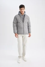 DEFACTO Puffer Jacket Hooded Zippered Pocket