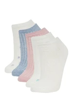 DEFACTO Women's 5-Pack Cotton Ankle Socks