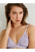 Koton Non-Wireless Padded Bra with Shiny Stones