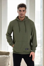 34605 Dewberry Kangaroo Pocket Hoody Mens Sweatshirt-Khaki