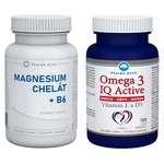 PHARMA ACTIV Magnesium chelát + B6 60 kapsúl + Omega 3 IQ activ 100 kapsúl