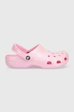 Pantofle Crocs Classic Glitter Clog dámské, růžová barva, 205942, 205942.6S0-6S0