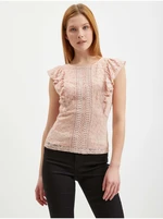 Orsay Light Pink Ladies Lace Blouse - Women