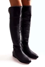 Shoeberry Women's Toon Black Skin Boots Black Skin