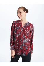 LC Waikiki Wacky Collar Floral Long Sleeve Women's Blouse