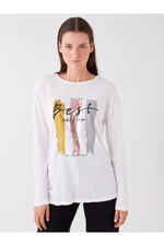 LC Waikiki Crew Neck Printed Long Sleeve Women's T-Shirt