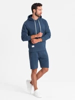 Ombre Men's sweatshirt set kangaroo sweatshirt + shorts