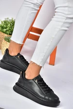 Fox Shoes P848231609 Black Thick Soled Women's Sports Shoes Sneakers