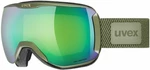 UVEX Downhill 2100 Planet White Shiny Mirror Scarlet/CV Green Okulary narciarskie