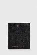 Kožená peňaženka Tommy Hilfiger pánska,čierna farba,AM0AM11851