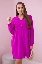 Long shirt with dark purple viscose