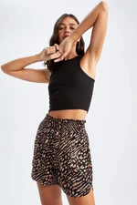 DEFACTO Relax Fit Viscose Printed Normal Waist Short