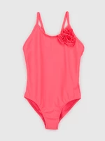 Dark pink girls' one-piece swimsuit GAP