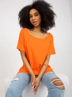 Basic orange blouse oversize