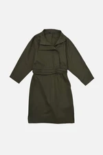 Trendyol Khaki Stand Collar Dress