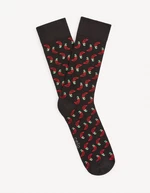 Black Men's Patterned Socks Celio Gisopiment